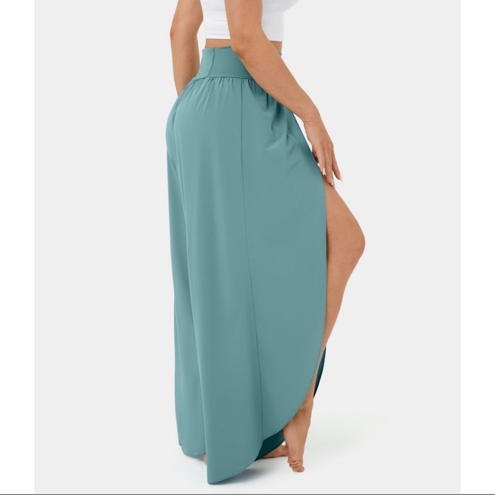 HALARA Breezeful High Waisted Pocket Palazzo Flowy Split Wide Leg Pants - Picture 3 of 7